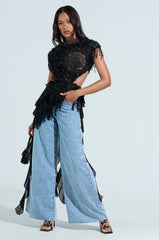 THINK ABOUT ME TOP IN BLACK