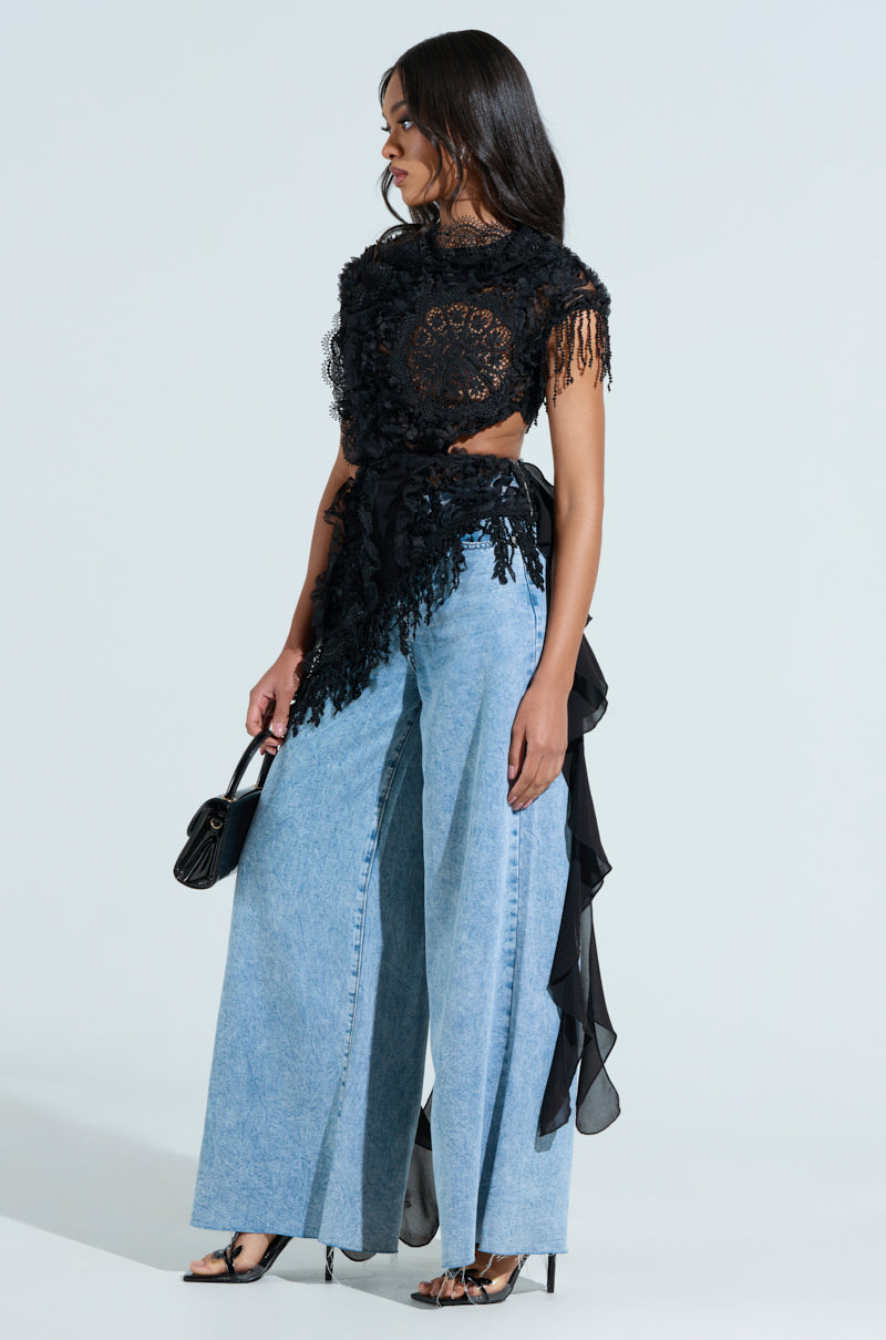 THINK ABOUT ME TOP IN BLACK