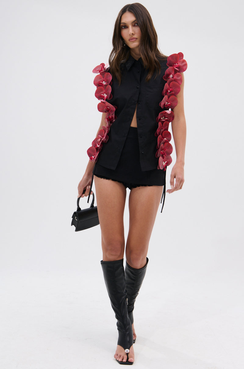 ROSE PETALS BUTTON DOWN