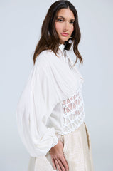 VERA WOVEN TRIM BLOUSE