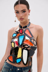 MASTERPIECE OPEN BACK HALTER TOP