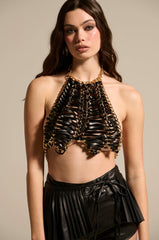 LOCKED AND LOADED PU BRALETTE