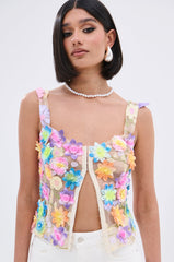 FLOWER POWER SHEER CORSET