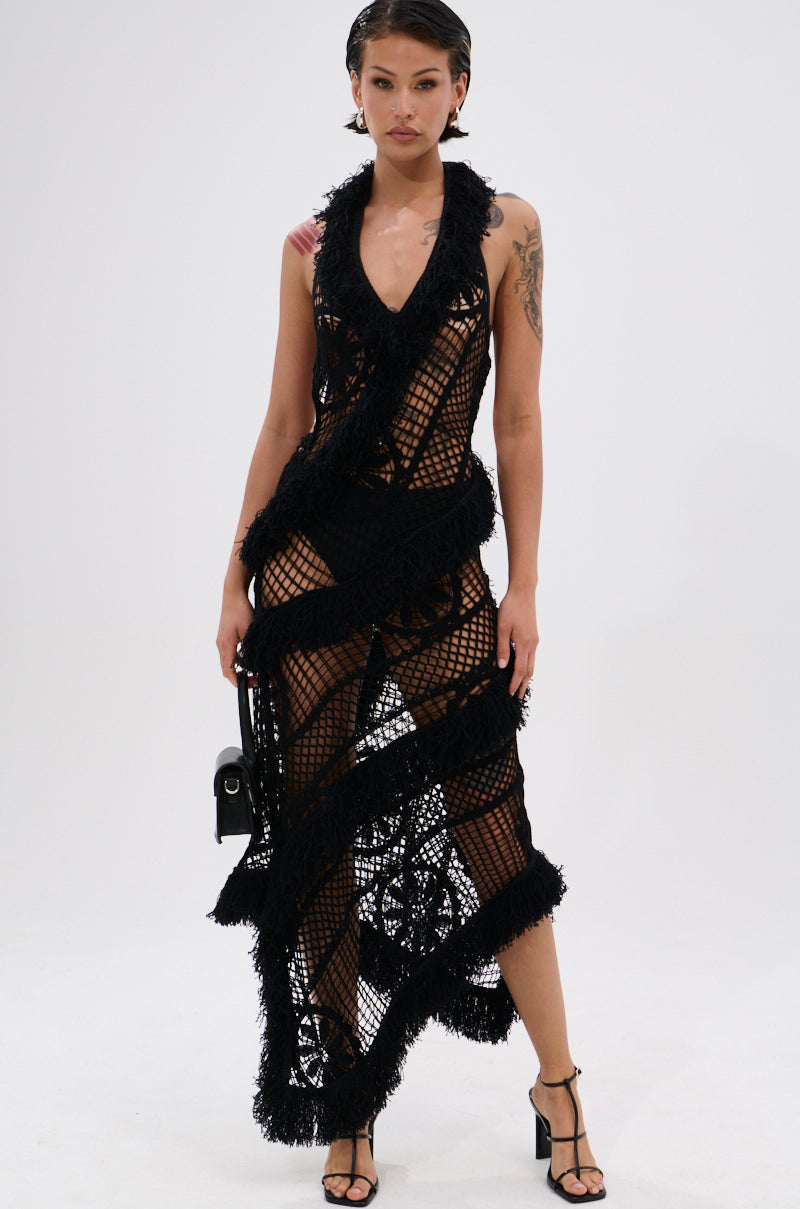 MOMENTS IN TIME CROCHET MAXI DRESS