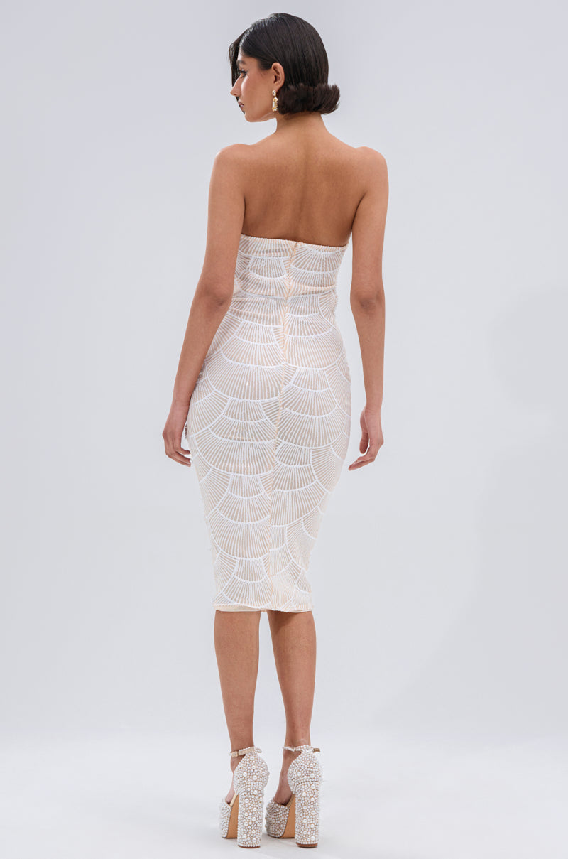 PRINCESS TREATMENT PEARL MIDI DRESS