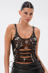 TRY ME DISTRESSED TANK