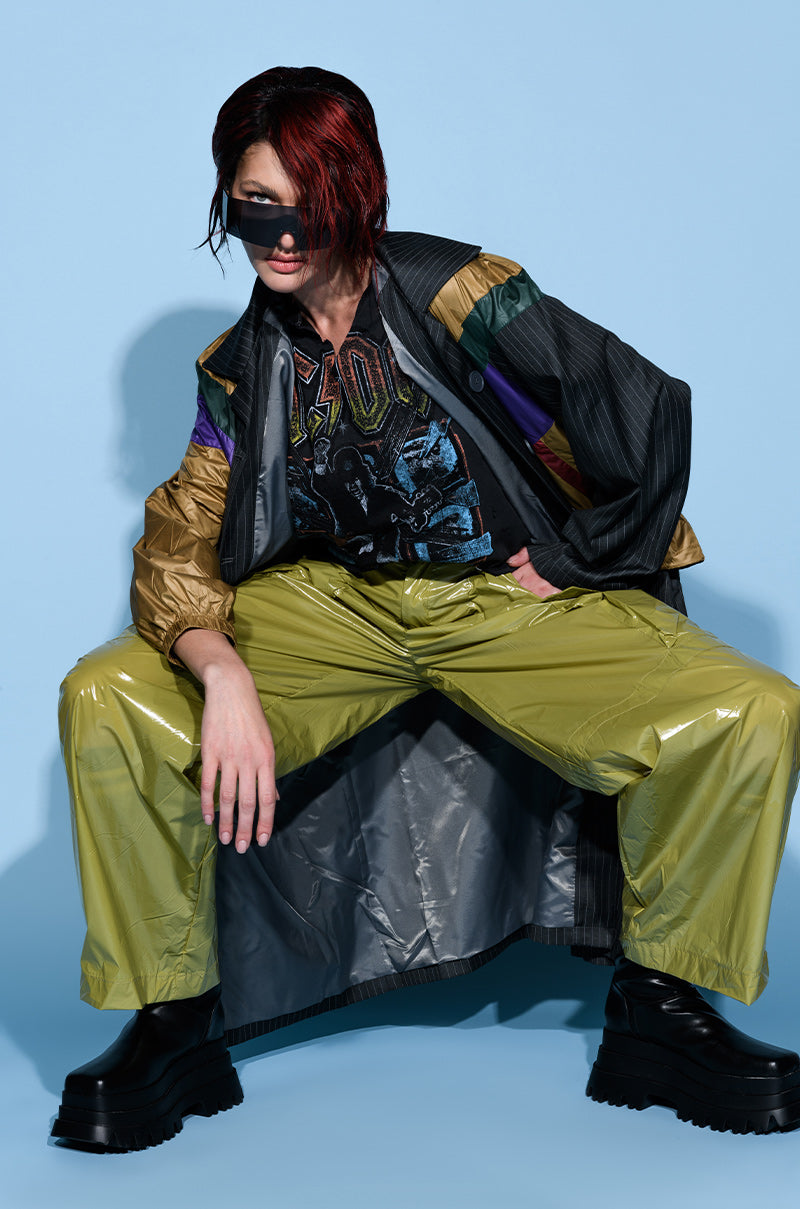 AC DC CROPPED SHREDDED TSHIRT