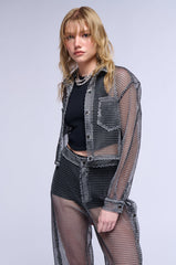 ALL THAT MESH BOMBER JACKET