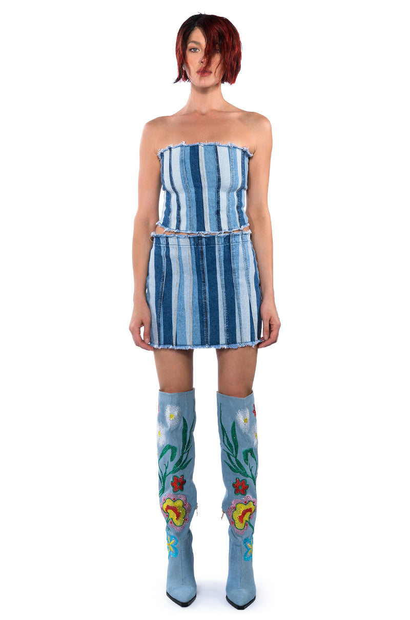 ALL THINGS DENIM MINI SKIRT