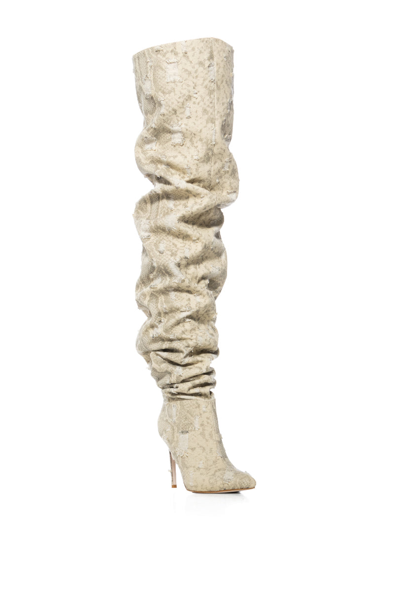 AZALEA WANG AMBIVERT THIGH HIGH BOOT IN CREAM