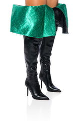 AZALEA WANG BAIZE THIGH HIGH BLACK BOOT