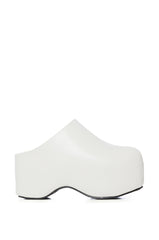 AZALEA WANG BALM WHITE PU CLOG