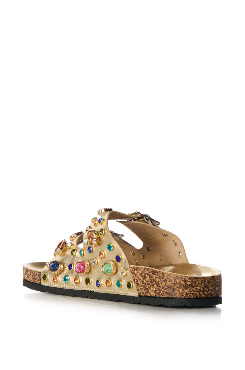 AZALEA WANG BAYLEAVES GOLD EMBELLISHED SANDAL