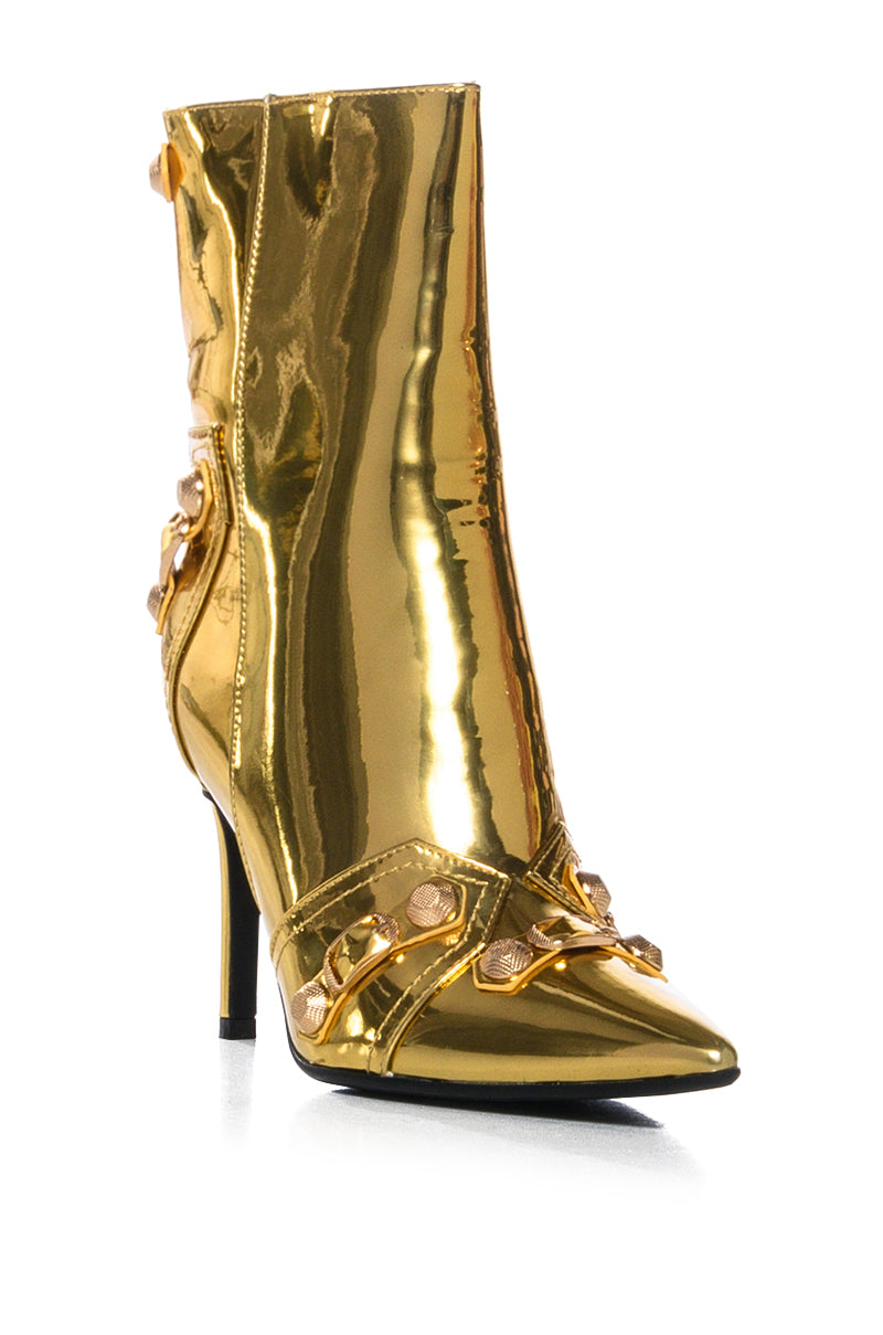 AZALEA WANG BROOKLYN GOLD BOOTIE