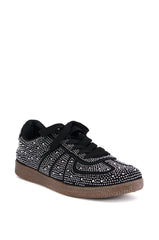 AZALEA WANG BRYAR BLACK EMBELLISHED SNEAKER