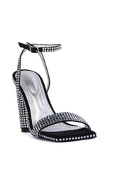 AZALEA WANG COLDEN BLACK EMBELLISHED SANDAL