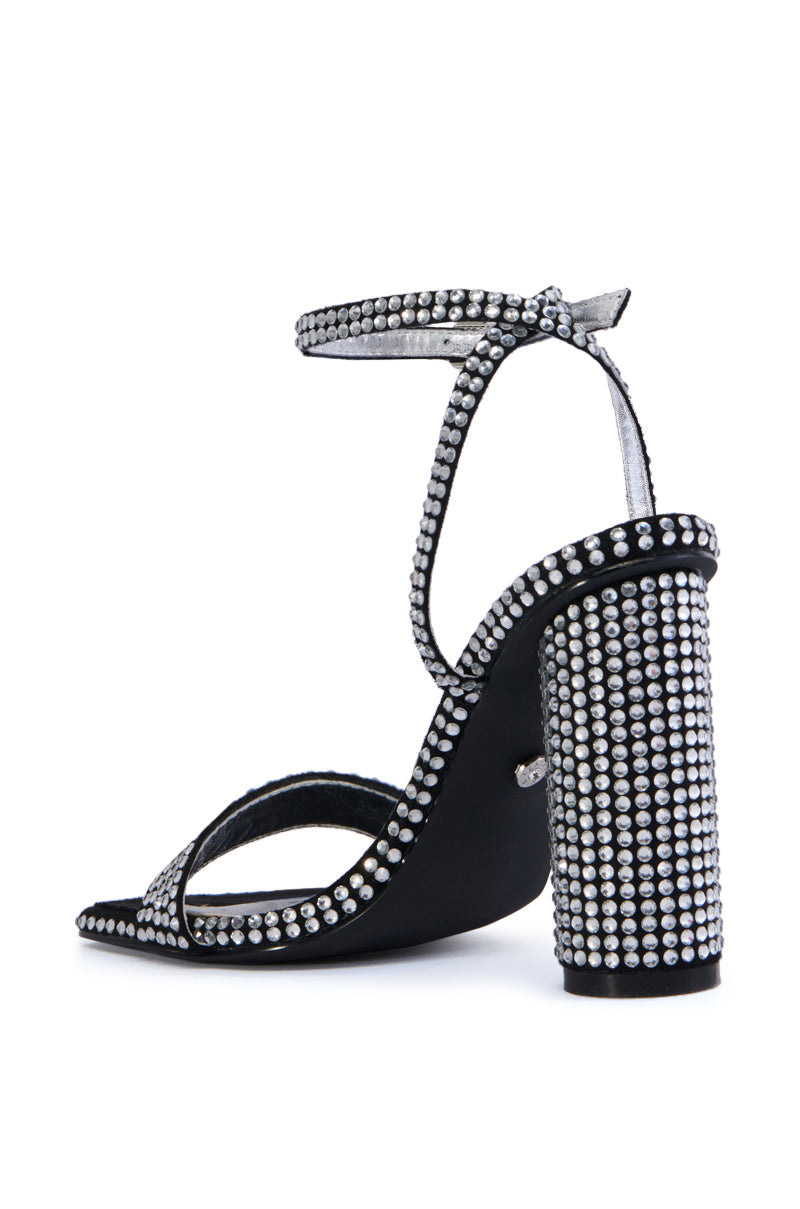 AZALEA WANG COLDEN BLACK EMBELLISHED SANDAL