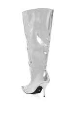 AZALEA WANG HARROWING SILVER BOOTIE