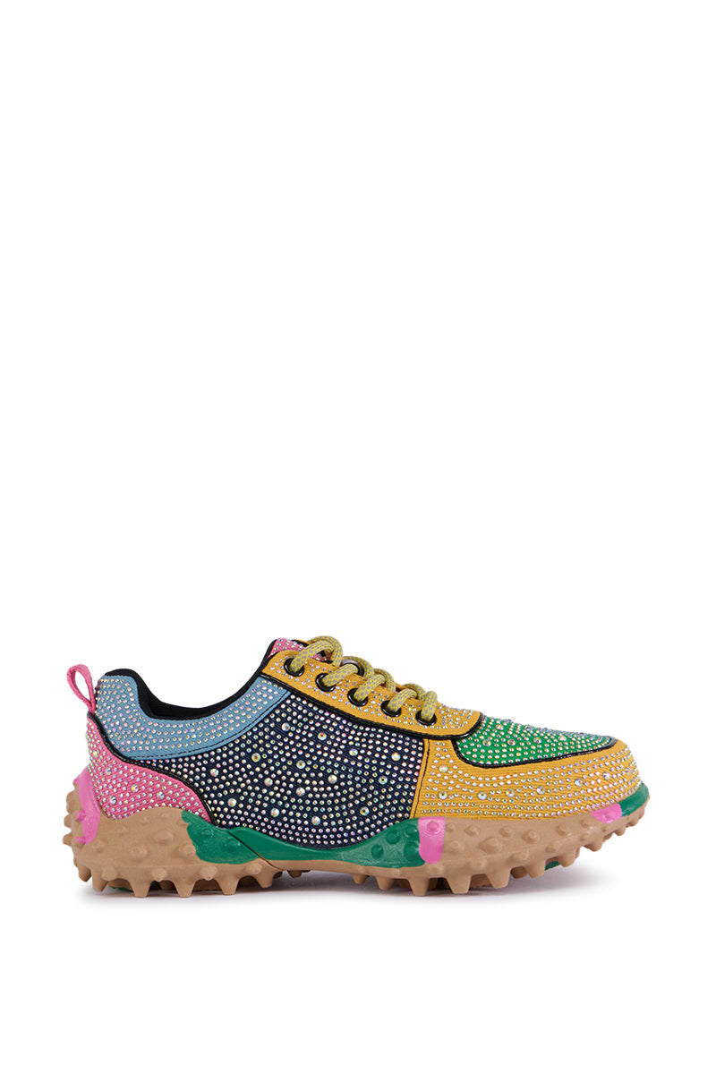 AZALEA WANG ISABEAU EMBELLISHED MULTI SNEAKER
