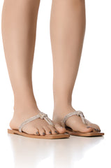 AZALEA WANG IVELLA SILVER ROPE SANDAL