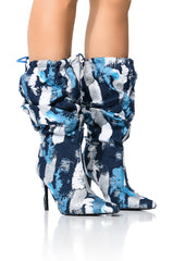 AZALEA WANG JAYCEE MULTI PAINT STROKE DETAIL BOOT