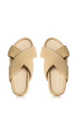 AZALEA WANG LEONIDAS BEIGE ROPE SANDAL
