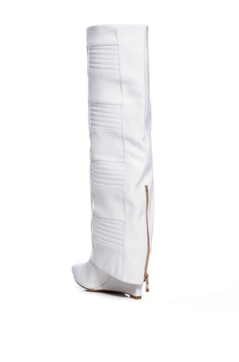 AZALEA WANG LIKE RAIN IN THE SUN WEDGE BOOT IN WHITE