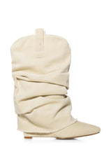 AZALEA WANG MANON SLOUCH BOOTIE IN CREAM
