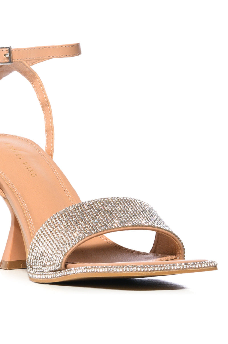 AZALEA WANG MARION NUDE EMBELLISHED SANDAL