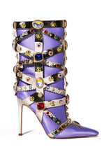AZALEA WANG MARTINEZ EMBELLISHED BOOTIE IN PURPLE