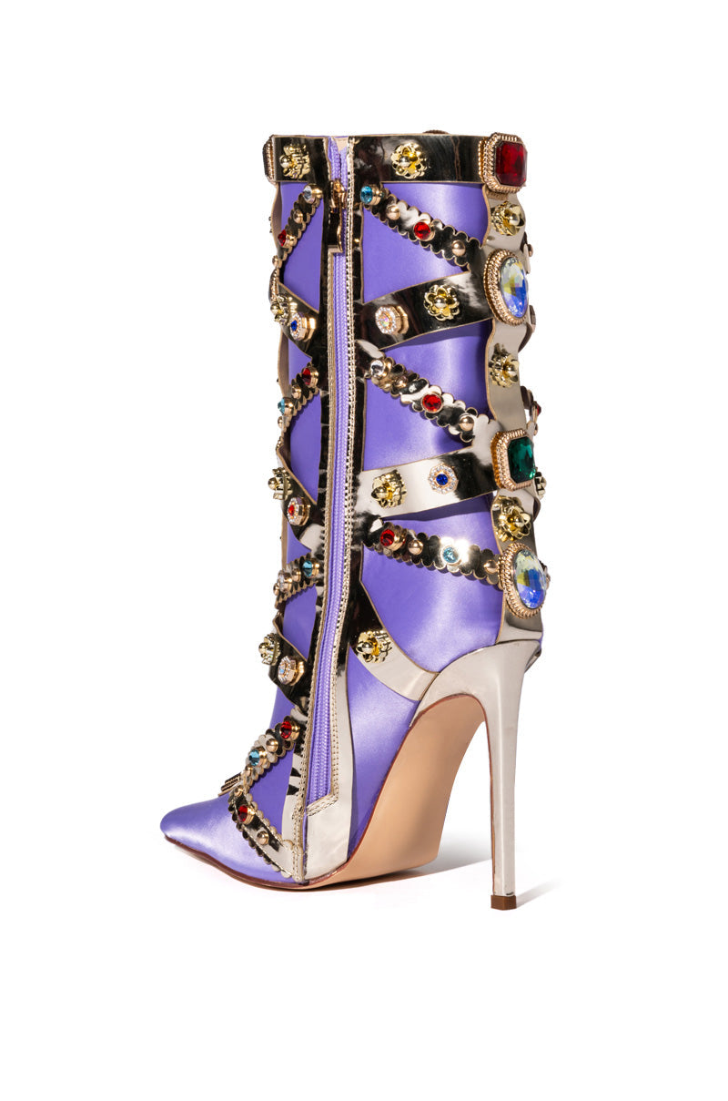 AZALEA WANG MARTINEZ EMBELLISHED BOOTIE IN PURPLE