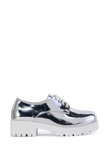 AZALEA WANG PIERRETTE SILVER FLATFORM CLOG