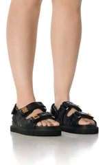 AZALEA WANG SANDIE BLACK SANDAL