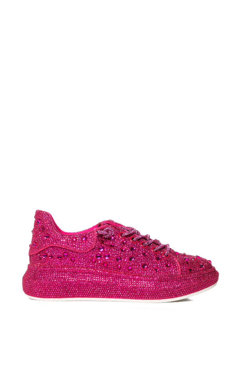 AZALEA WANG STOP AND STARE FLAT SNEAKER IN PINK