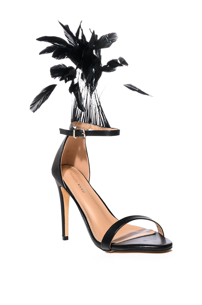 AZALEA WANG OAK PETAL SANDAL IN BLACK