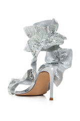 AZALEA WANG TWIZZLER SILVER SANDAL