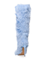 AZALEA WANG UPSETTER BLUE FURRY BOOT