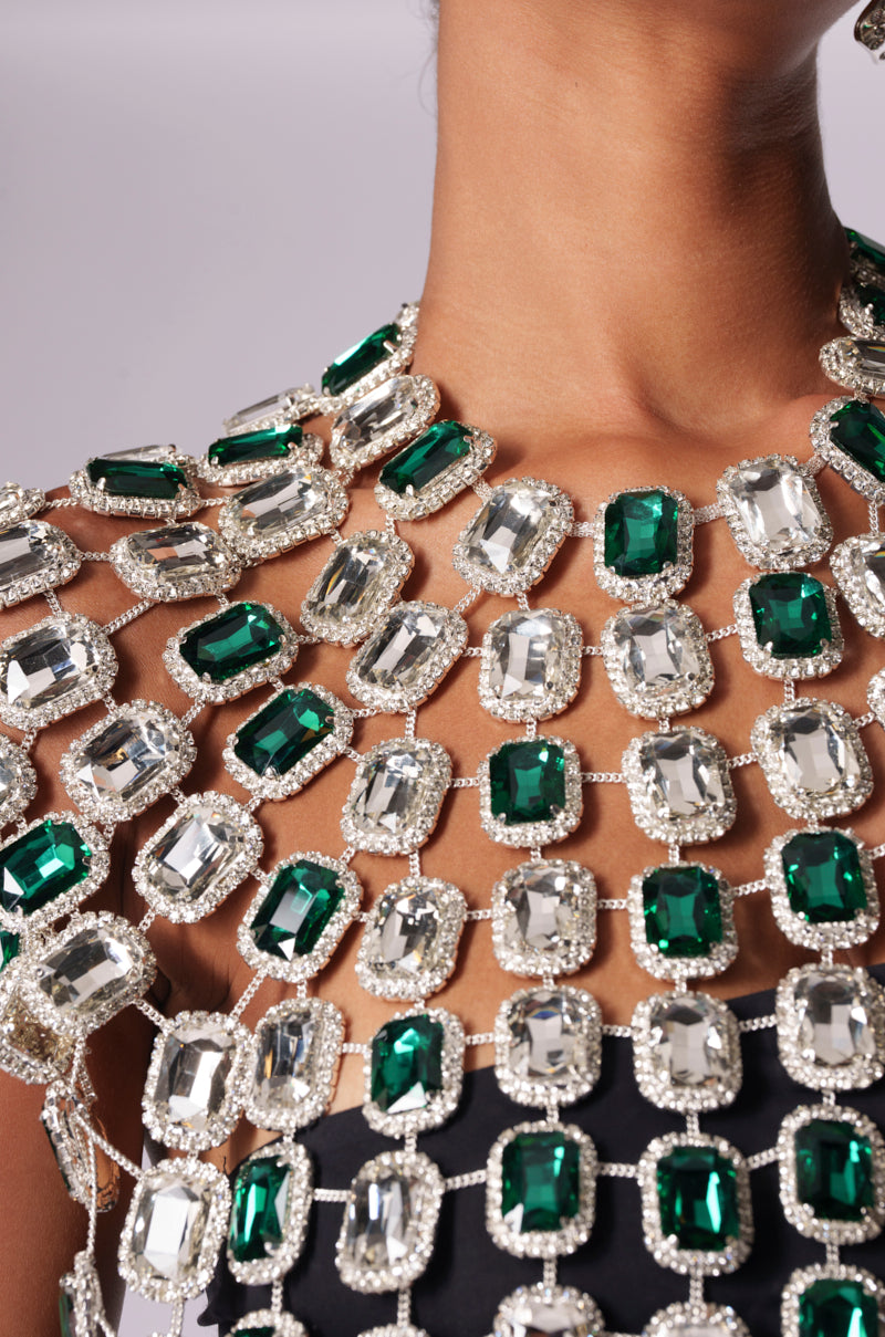 BEJEWLED EMERALD SLEEVELESS TOP