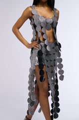 BENEATH THE SURFACE EMBELLISHED SLEEVELESS TOP