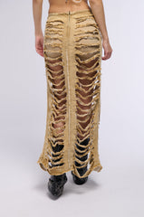 BREAK YOU DOWN DISTRESSED MAXI SKIRT