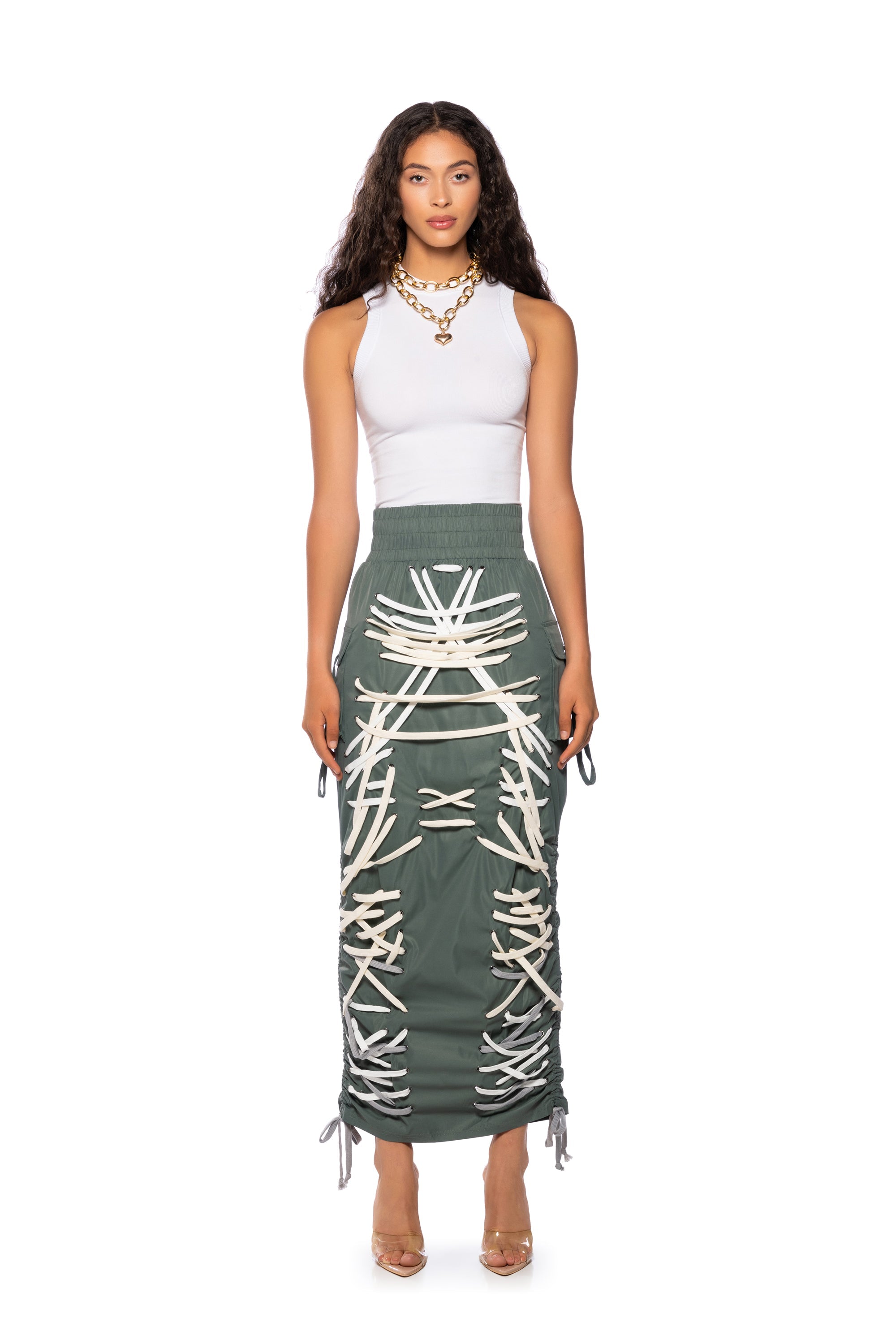 BRIELLE TIED UP MAXI SKIRT