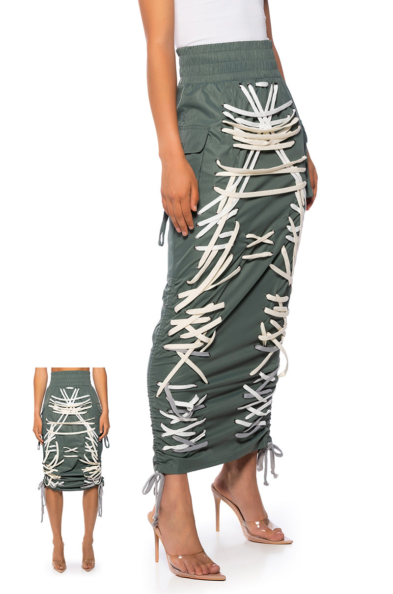 BRIELLE TIED UP MAXI SKIRT