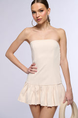 BROOKE PLEATED MINI DRESS