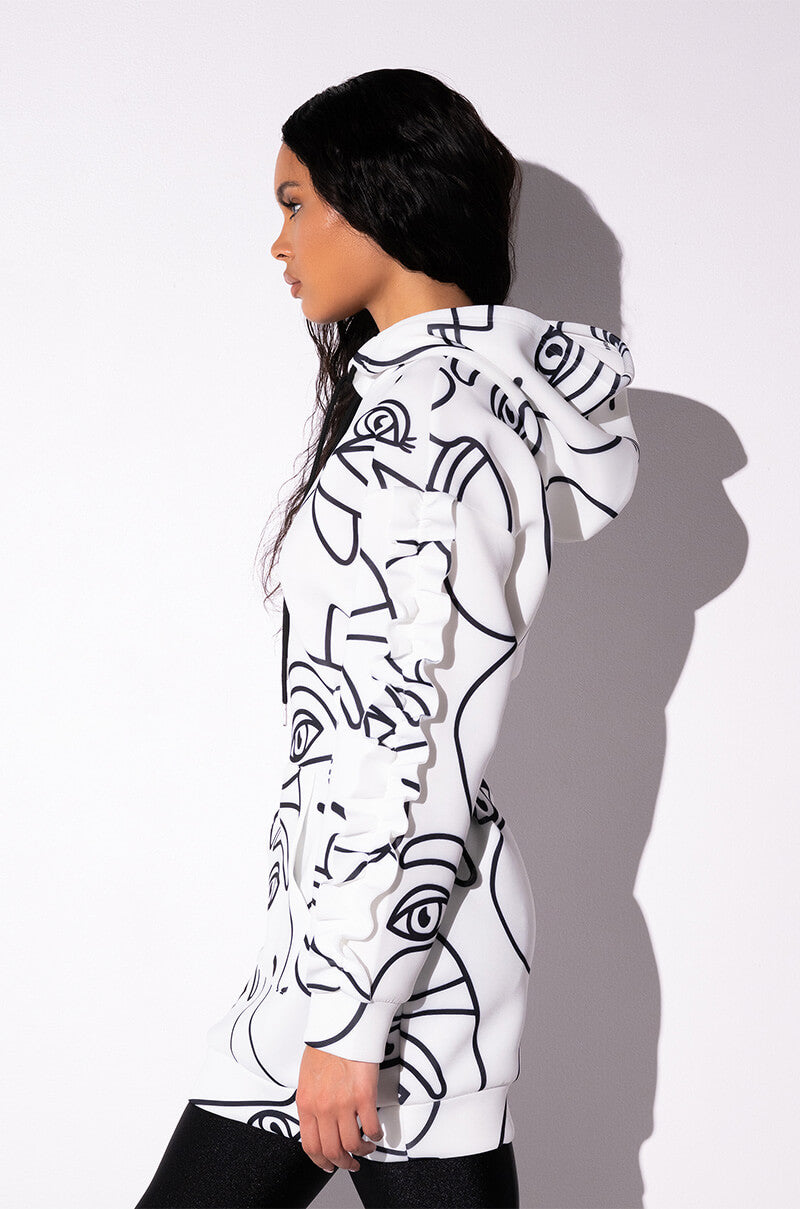 BROOKLYN ABSTRACT SCUBA SWEATSHIRT DRESS