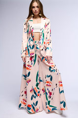 CANDY RAIN SATIN WIDE LEG PANT