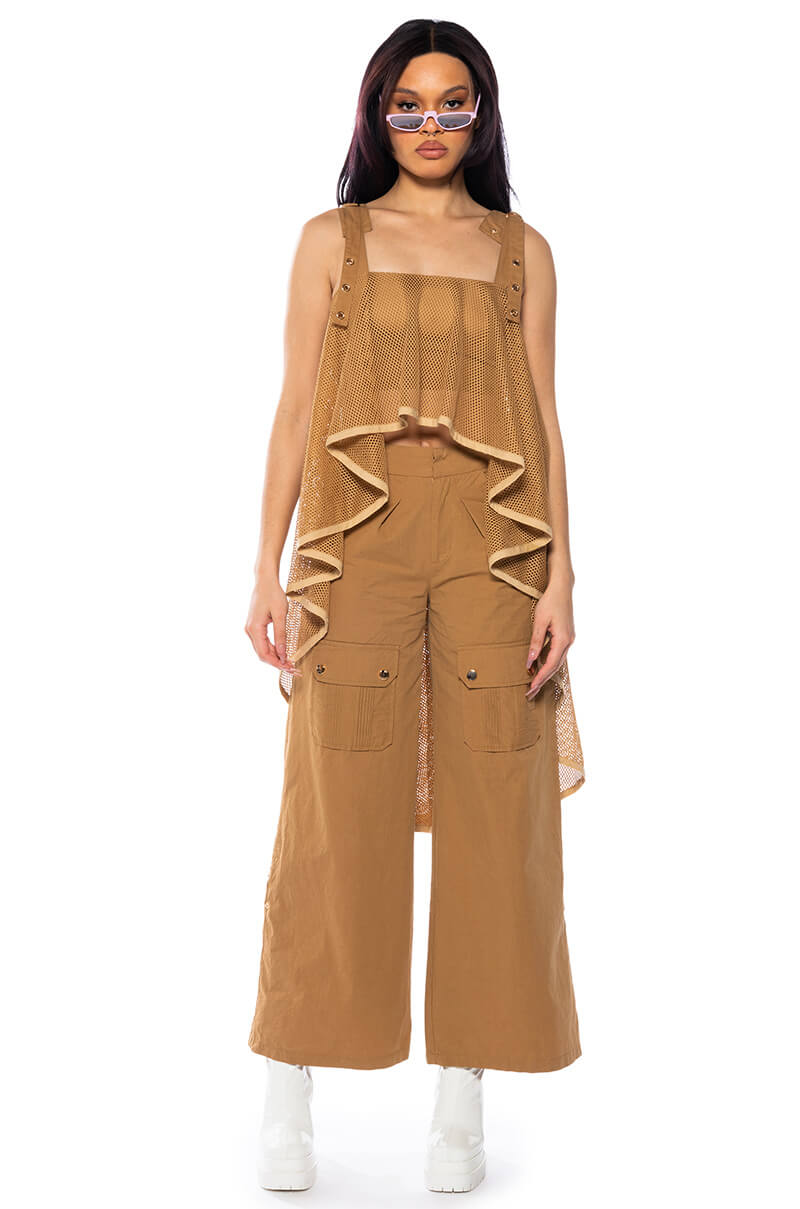 CARGO CHIC WIDE LEG PANTS