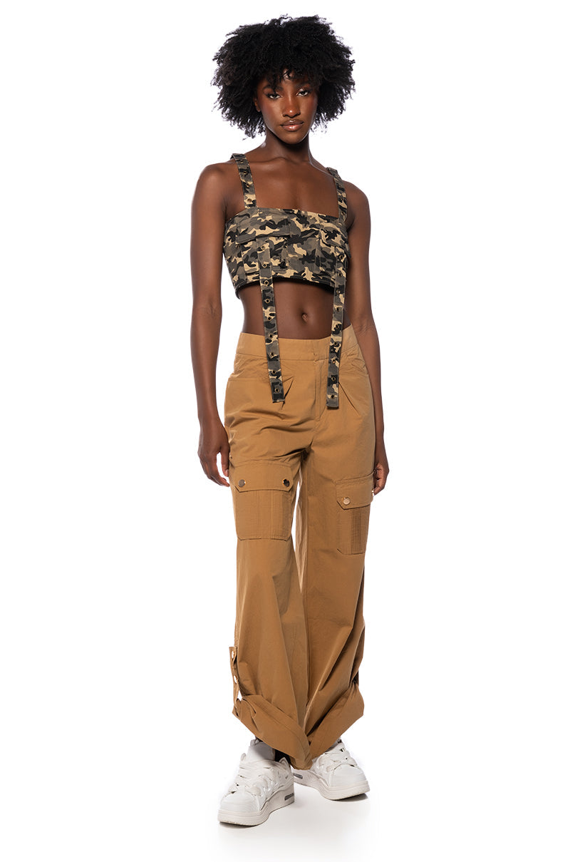 CARGO CHIC WIDE LEG PANTS
