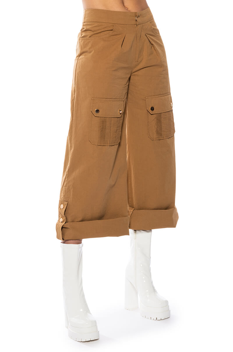 CARGO CHIC WIDE LEG PANTS