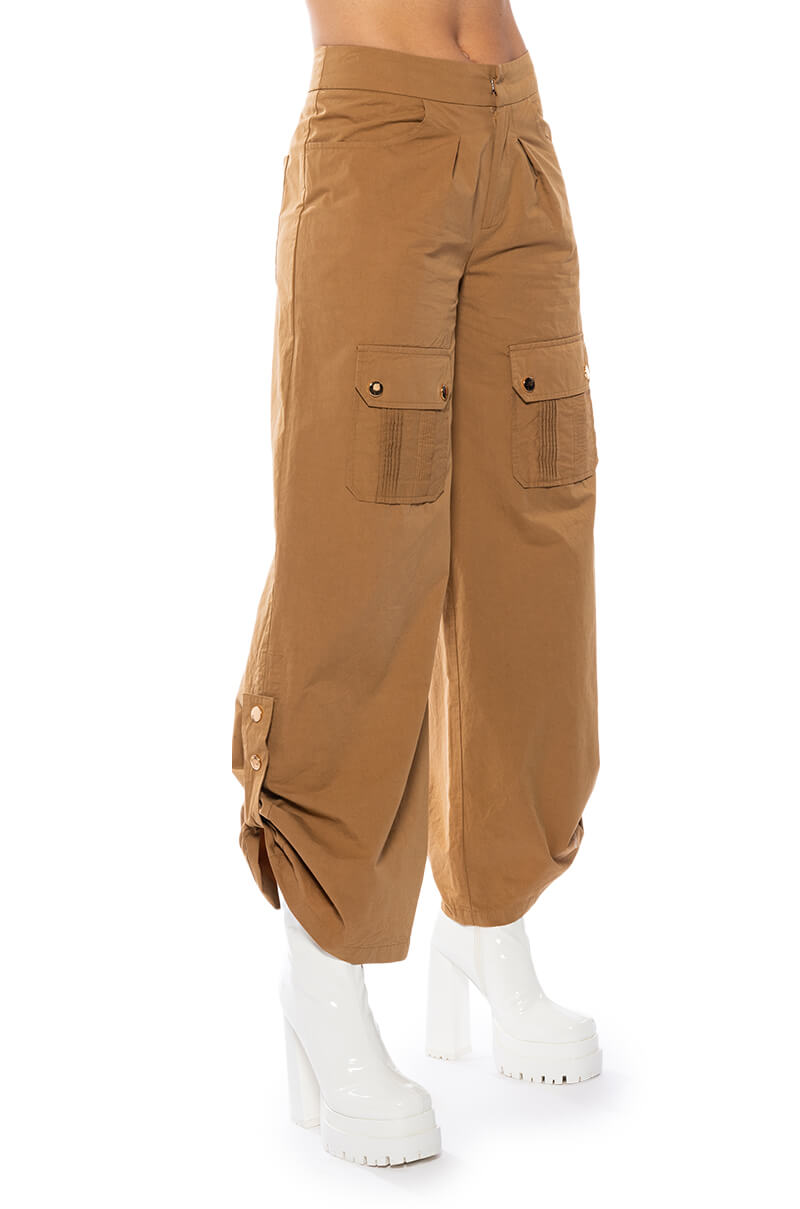 CARGO CHIC WIDE LEG PANTS