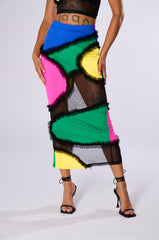 CARNIVALE TULLE DETAIL MIDI SKIRT